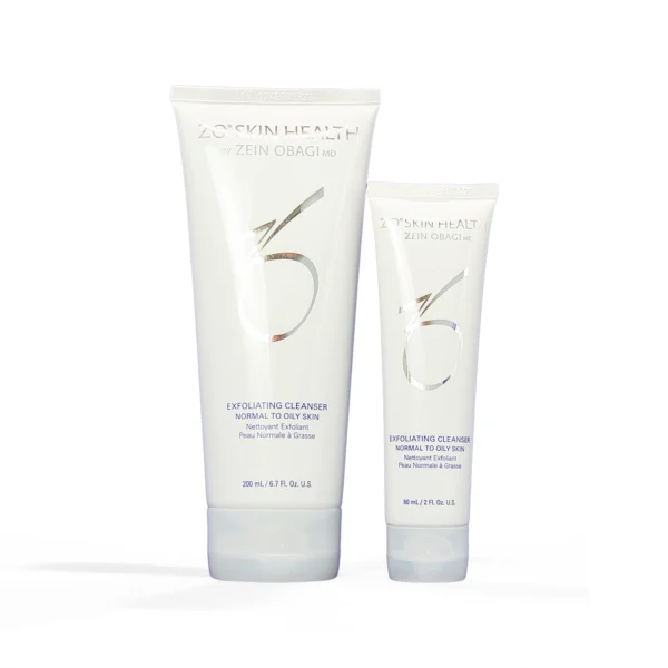 ZO Exfoliating Cleanser Duo: Full Size & Travel Size Purifying Gel for Oily Skin