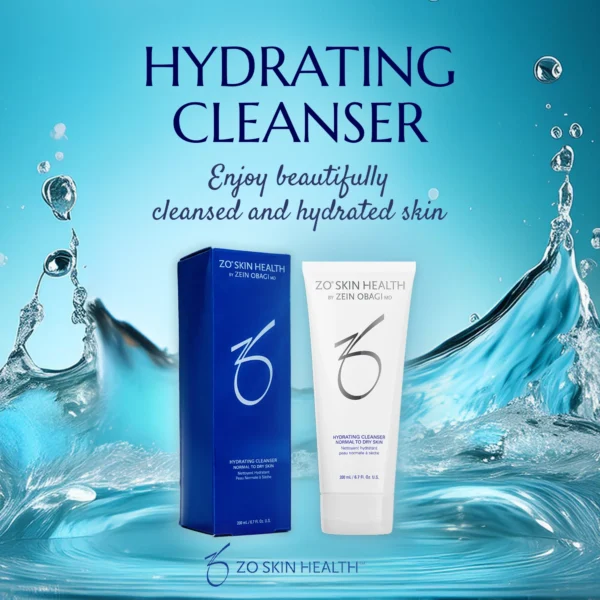 ZO Hydrating Cleanser the Solution for Normal to Dry Skin | 200 ML | 6.7 Fl Oz