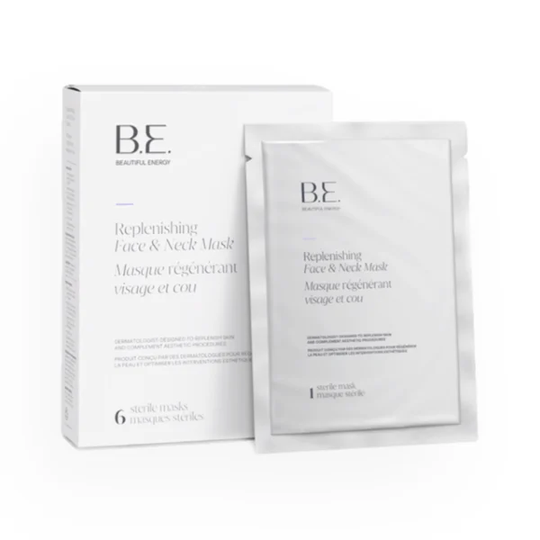 B.E. Beautiful Energy Replenishing Face and Neck Mask: 6 Sterile Masks 62.5g Each